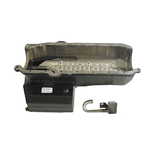 Engine Oil Pan Kit - Rear Sump - 8 qt - 8 in Deep - Steel - Black Powder Coat - 1-Piece Seal - Circle Track - Small Block Chevy - Kit Engine Oil Pan Kit - Rear Sump - 8 qt - 8 in Deep - Steel - Black Powder Coat - 1-Piece Seal - Circle Track - Small Block Chevy - Kit