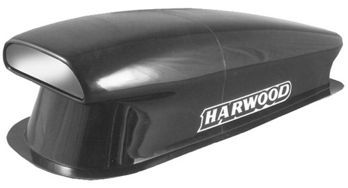 Hood Scoop - Aero I - 12 in Tall - 17.5 in Wide - 37 in Long - Fiberglass - Black - Each