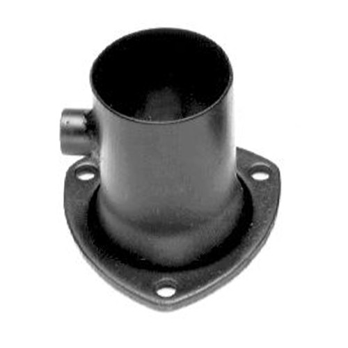 Collector Reducer - 3 in Inlet to 2.5 in OD Outlet - 3-Bolt Flange - Hardware Included - O2 Bung - Steel - Black Paint - Each