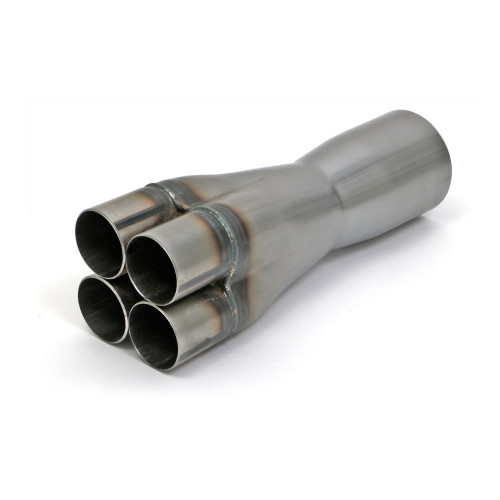 Collector - Weld-On - 4 x 2 in Primary Tubes - 3.5 in Outlet - 12.875 in Long - Steel - Natural - Each