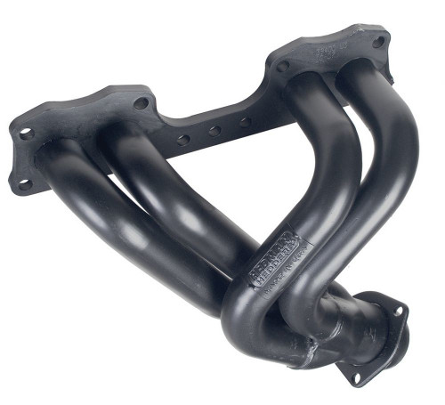 Headers - Street - 1.5 in Primary - 2.5 in Collector - Gaskets / Hardware Included - Steel - Black Paint - Toyota 4-Cylinder - Toyota Compact Truck / Celica 1975-81 - Pair
