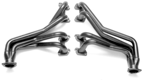 Headers - Street - 1.5 in Primary - 2.5 in Collector - Gaskets / Hardware Included - Steel - Black Paint - Rover V8 - Range Rover 1970-74 - Pair