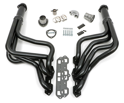 Headers - Street - 1.75 in Primary - 3 in Collector - Gaskets / Hardware Included - Steel - Black Paint - Oldsmobile V8 - Oldsmobile A-Body / B-Body 1968-76 - Pair