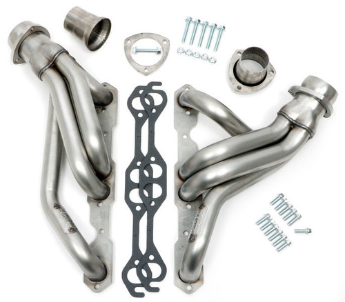 Headers - 1.625 in Primary - 3 in Collector - Gaskets / Hardware Included - Stainless - Natural - GM Fullsize SUV / Truck 1967-87 - Pair