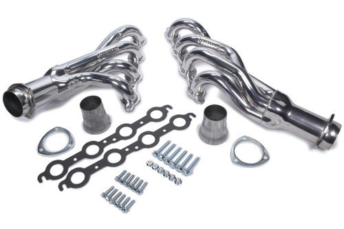 Headers - 1.75 in Primary - 3 in Collector - Gaskets / Hardware Included - Steel - Silver Ceramic - GM LS-Series - GM G-Body 1978-88 - Pair