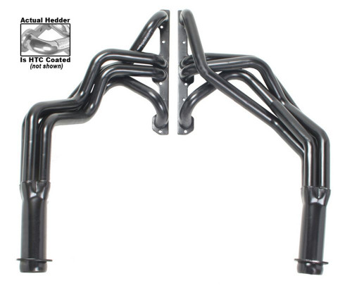 Headers - Street - 1.625 in Primary - 3 in Collector - Gaskets / Hardware Included - Steel - Metallic Ceramic - Small Block Chevy - Chevy Fullsize Car 1955-57 - Pair