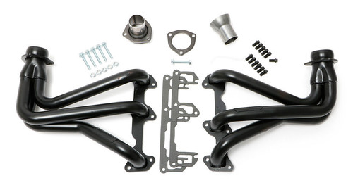 Headers - Street - 1.5 in Primary - 2.5 in Collector - Gaskets / Hardware Included - Steel - Black Paint - GM V6 - GM A-Body / G-Body 1978-87 - Pair
