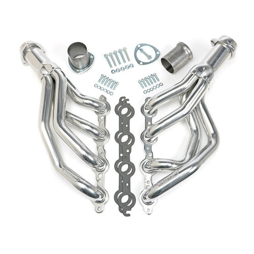 Headers - 1.75 in Primary - 3 in Collector - Gaskets / Hardware Included - Steel - Silver Ceramic - GM LS-Series - GM F-Body 1967-69 - Pair