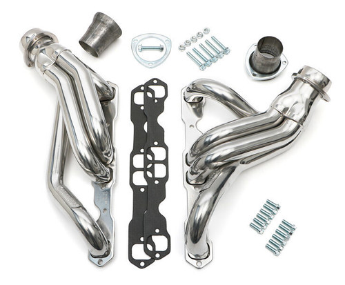 Headers - Street - 1.75 in Primary - 3 in Collector - Gaskets / Hardware Included - Steel - Metallic Ceramic - Small Block Chevy - GM Fullsize SUV / Truck 1967-87 - Pair