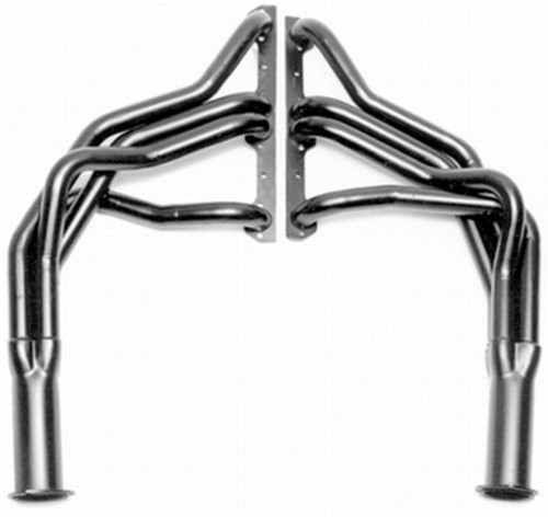 Headers - Street - 1.625 in Primary - 3 in Collector - Gaskets / Hardware Included - Steel - Black Paint - Small Block Chevy - GM Fullsize Van 1971-91 - Pair