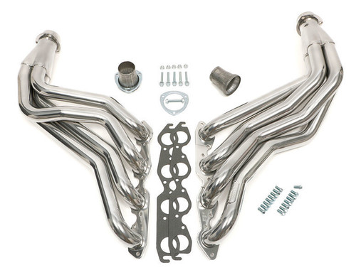 Headers - Street - 2 in Primary - 3 in Collector - Gaskets / Hardware Included - Steel - Metallic Ceramic - Big Block Chevy - GM Fullsize SUV / Truck 1967-91 - Pair