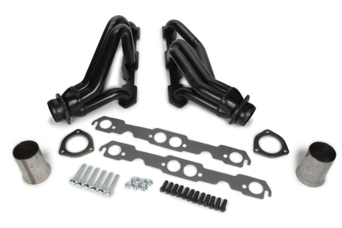 Headers - Street - 1.5 in Primary - 2.5 in Collector - Gaskets / Hardware Included - Steel - Black Paint - Small Block Chevy - GM Compact SUV / Truck 1982-2000 - Pair