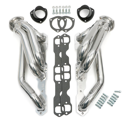 Headers - Street - 1.75 in Primary - 3 in Collector - Gaskets / Hardware Included - Steel - Natural - Small Block Chevy - GM Compact SUV / Truck 1982-2004 - Pair
