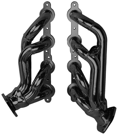 Headers - Street - 1.625 in Primary - Stock Collector Flange - Gaskets / Hardware Included - Steel - Black Paint - GM LS-Series - GM Fullsize SUV / Truck 1999-2007 - Pair Headers - Street - 1.625 in Primary - Stock Collector Flange - Gaskets / Hardware Included - Steel - Black Paint - GM LS-Series - GM Fullsize SUV / Truck 1999-2007 - Pair