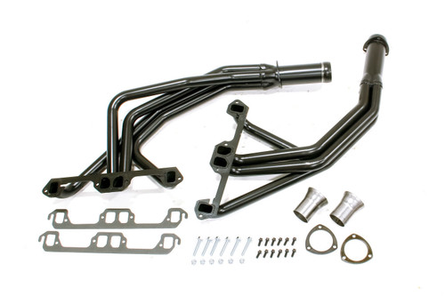 Headers - Street - 1.625 in Primary - 3 in Collector - Gaskets / Hardware Included - Steel - Black Paint - Small Block Mopar - Dodge Fullsize Truck 1967-74 - Pair