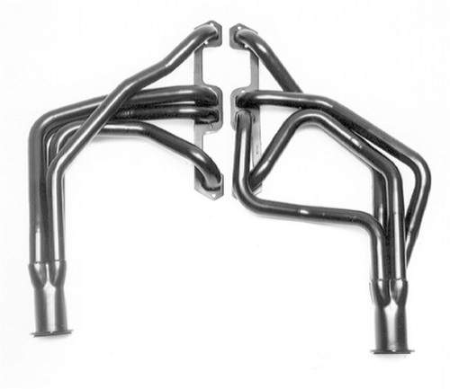 Headers - Street - 1.625 in Primary - 3 in Collector - Gaskets / Hardware Included - Steel - Black Paint - Small Block Mopar - Fullsize SUV / Truck 1972-91 - Pair