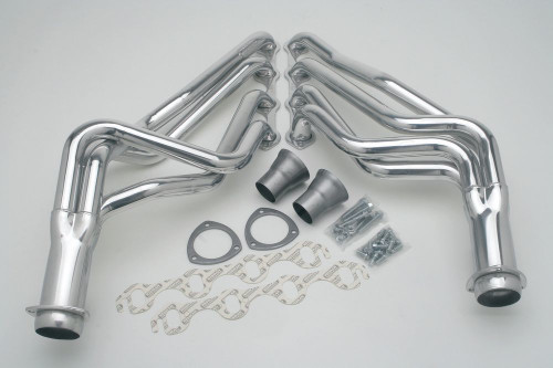 Headers - Street - 1.625 in Primary - 3 in Collector - Gaskets / Hardware Included - Steel - Metallic Ceramic - Small Block Ford - Ford / Mercury 1964-77 - Pair