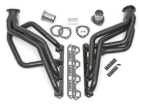Headers - Street - 1.625 in Primary - 3 in Collector - Gaskets / Hardware Included - Steel - Black Paint - Small Block Ford - Mustang / Capri 1979-93 - Pair