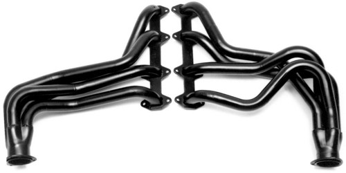 Headers - Street - 1.75 in Primary - 3 in Collector - Gaskets / Hardware Included - Steel - Black Paint - Ford FE-Series - Ford Fullsize Truck 1970-76 - Pair
