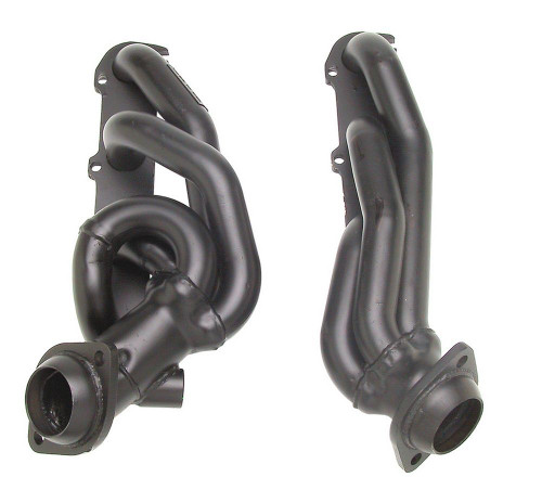 Headers - Street - 1.5 in Primary - Stock Collector Flange - Gaskets / Hardware Included - Steel - Black Paint - Ford Modular - Fullsize SUV / Truck 1997-2004 - Pair Headers - Street - 1.5 in Primary - Stock Collector Flange - Gaskets / Hardware Included - Steel - Black Paint - Ford Modular - Fullsize SUV / Truck 1997-2004 - Pair