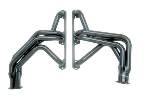Headers - Street - 1.625 in Primary - 3 in Collector - Gaskets / Hardware Included - Steel - Black Paint - AMC V8 - Jeep CJ 1972-81 - Pair