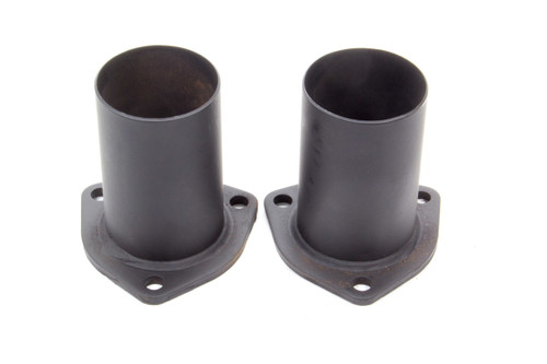 Collector Reducer - 2.5 in Inlet to 2.5 in Outlet - 3-Bolt Flange - Steel - Black Paint - Pair