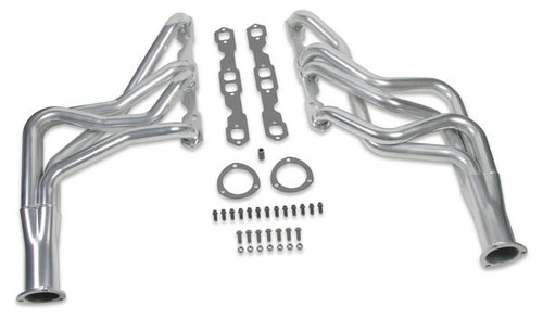 Headers - Competition - 1.625 in Primary - 3 in Collector - Gaskets / Hardware Included - Steel - Metallic Ceramic - Small Block Chevy - GM A-Body / B-Body / F-Body / X-Body 1964-74 - Pair