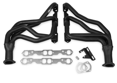 Headers - Competition - 1.625 in Primary - 2.5 in Collector - Gaskets / Hardware Included - Steel - Black Paint - Small Block Chevy - GM Fullsize SUV / Truck 1967-91 - Pair Headers - Competition - 1.625 in Primary - 2.5 in Collector - Gaskets / Hardware Included - Steel - Black Paint - Small Block Chevy - GM Fullsize SUV / Truck 1967-91 - Pair