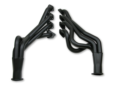 Headers - Competition - 1.75 in Primary - 3 in Collector - Gaskets / Hardware Included - Steel - Black Paint - Ford Cleveland / Modified - Ford Midsize Car 1970-73 / Mustang 1971-73 - Pair