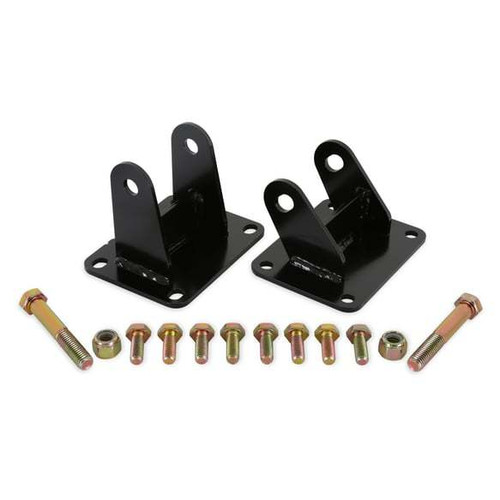 Motor Mount - Blackheart - Frame Side - Bolt-On - Steel - Black Powder Coat - GM LS-Series - Ford Mustang 1996-2004 - Kit
