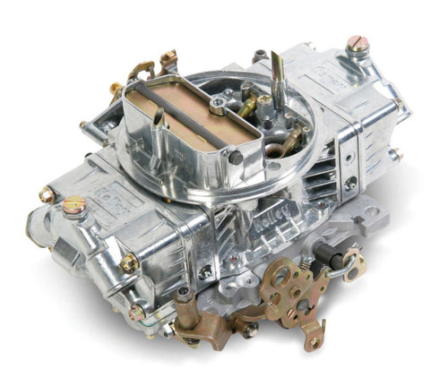 Carburetor - Supercharger Double Pumper - Model 4150 - 4-Barrel - 750 CFM - Square Bore - Manual Choke - Mechanical Secondary - Dual Inlet - Aluminum - Natural / Tumble Polished - Each