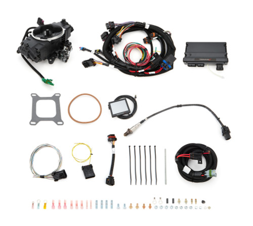 Fuel Injection - Terminator X Stealth - Throttle Body - Square Bore - Aluminum - Black Anodized - Kit