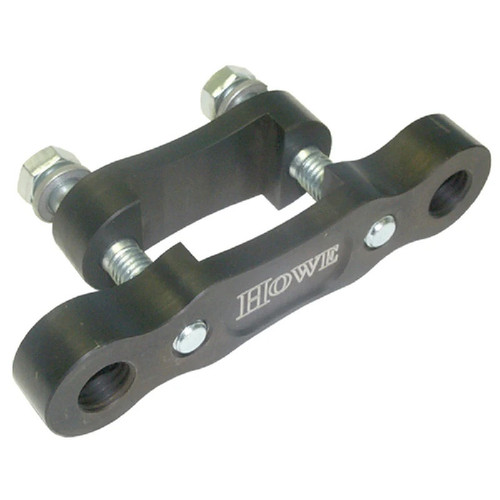 Clevis - Clamp-On - IMCA Approved - Adjustable - Billet Steel - Black Powder Coat - Rod End to 2 in Square or Rectangle Tubing - Kit