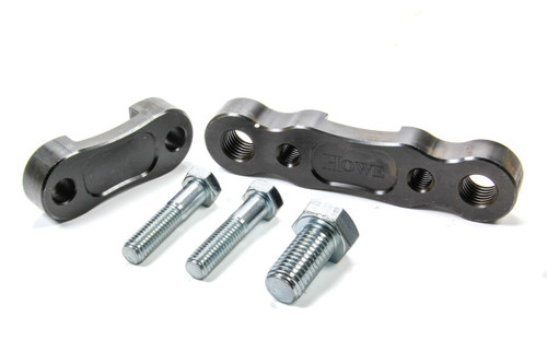 Clevis - Clamp-On - IMCA Approved - Adjustable - Billet Steel - Black Powder Coat - Rod End to 1-1/2 in Square or Rectangle Tubing - Kit