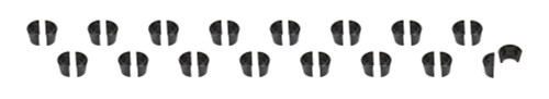 Valve Lock - 10 Degree - 3/8 in Valve Stem - Single Groove - Standard Height - Steel - Black Oxide - Set of 16