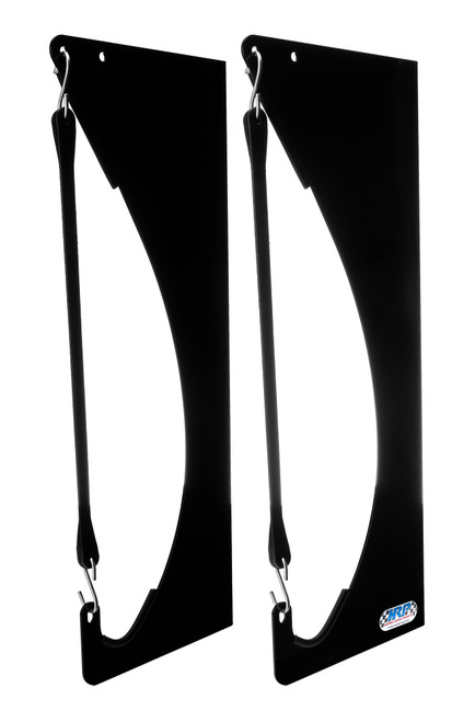 Nose Wing Mount - Sprint Nose Wing - Bungee Cords - Wall Mount - Aluminum - Black Powder Coat - Kit