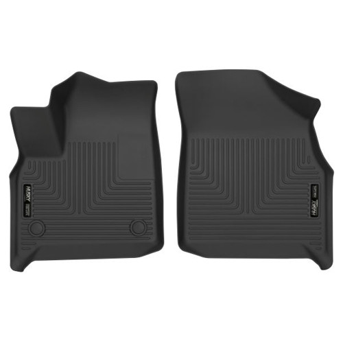 Floor Liner - WeatherBeater - Front - Plastic - Black / Textured - GM Midsize SUV 2018-24 - Pair