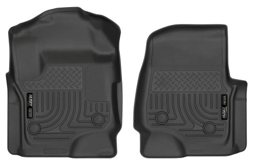 Floor Liner - WeatherBeater - Front - Plastic - Black / Textured - Super Duty - Ford Fullsize Truck 2017 - Pair
