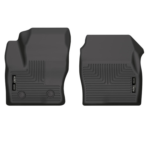 Floor Liner - WeatherBeater - Front - Plastic - Black / Textured - Ford Transit Connect 2020-23 - Pair
