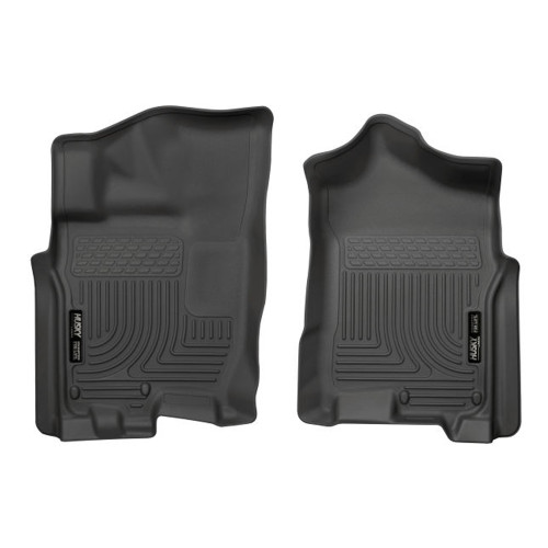 Floor Liner - WeatherBeater - Front - Plastic - Black / Textured - Nissan Fullsize Truck 2016-24 - Pair