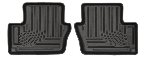 Floor Liner - WeatherBeater - 2nd Row - Plastic - Black / Textured - Dodge Caliber 2007-12 / Jeep Compass / Patriot 2007-17 - Pair