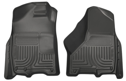 Floor Liner - WeatherBeater - Front - Plastic - Black / Textured - Dodge Ram Fullsize Truck 2009-18 - Pair
