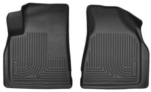 Floor Liner - WeatherBeater - Front - Plastic - Black / Textured - GM Midsize SUV 2007-17 - Pair