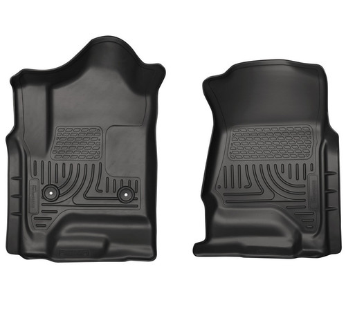Floor Liner - WeatherBeater - Front - Plastic - Black / Textured - Crew Cab - GM Fullsize SUV / Truck 2014-20 - Pair