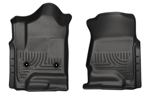 Floor Liner - WeatherBeater - Front - Plastic - Black / Textured - GM Fullsize Truck 2014-19 - Pair