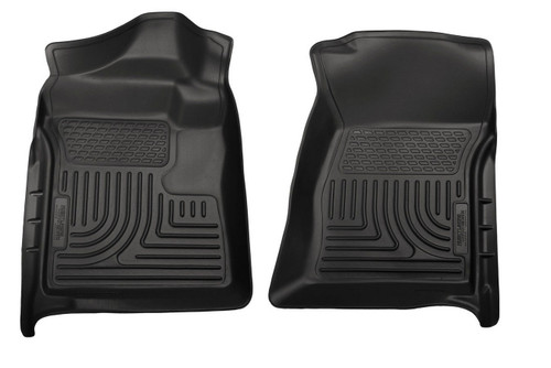 Floor Liner - WeatherBeater - Front - Plastic - Black / Textured - Ford Fullsize Truck 2012-15 - Pair