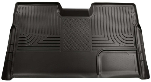 Floor Liner - WeatherBeater - 2nd Row - Plastic - Black / Textured - Crew Cab - Ford Fullsize Truck 2009-14 - Each