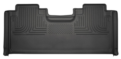 Floor Liner - WeatherBeater - 2nd Row - Plastic - Black / Textured - Super Cab - Ford Fullsize Truck 2015-24 - Each