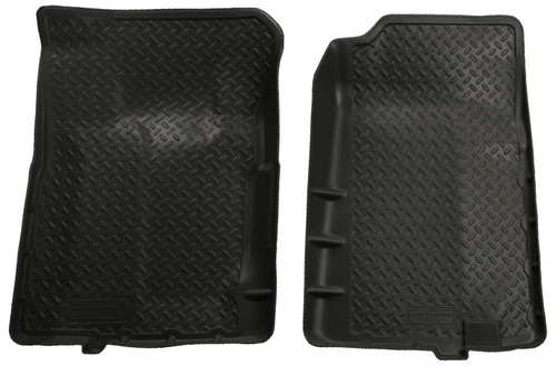 Floor Liner - Classic Style - Front - Plastic - Black / Textured - GM Fullsize SUV / Truck 1988-2000 - Pair