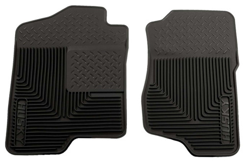 Floor Mat - Heavy Duty - Front - Rubber - Black / Textured - GM Fullsize SUV / Truck 2007-14 - Pair